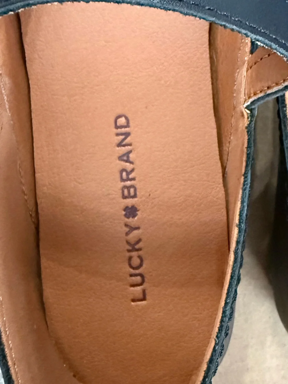Lucky Brand Black Ballet Flats with Strap